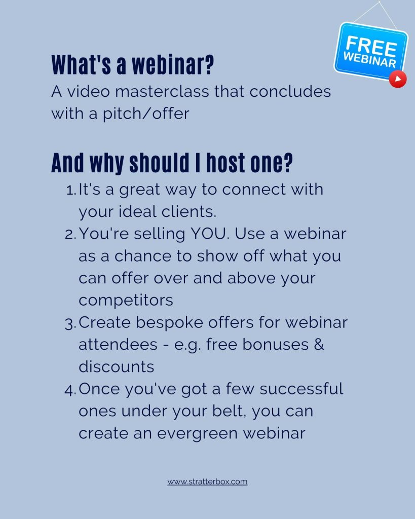 What's a webinar?