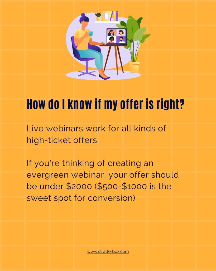 what offer works for a webinar?